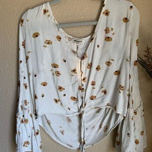 Billabong Long Sleeve Floral Blouse